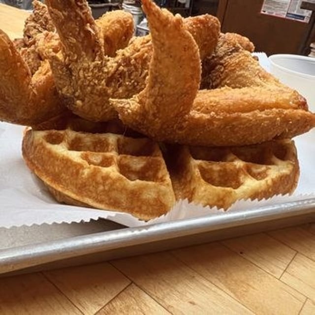 3 Whole Wings with Waffles.